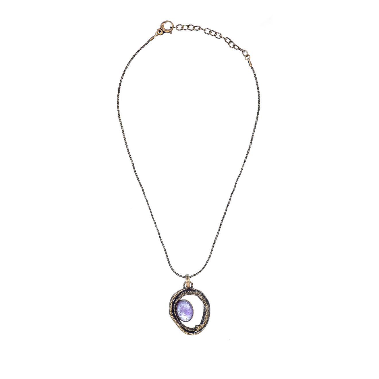 Фото Колье Alcozer&J змея с аметистом и кристаллами Swarovski  AL2502-C48FI24