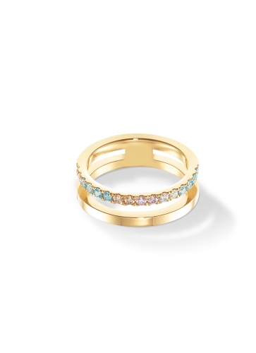 Фото Кольцо 17,2 Eternal Unity gold-multicolour pastel Coeur de Lion 0136/40-1590