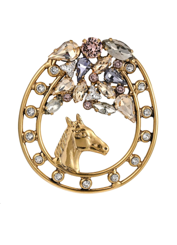 Фото Брошь "Лошади" Claudio Canzian CC00211169 gold