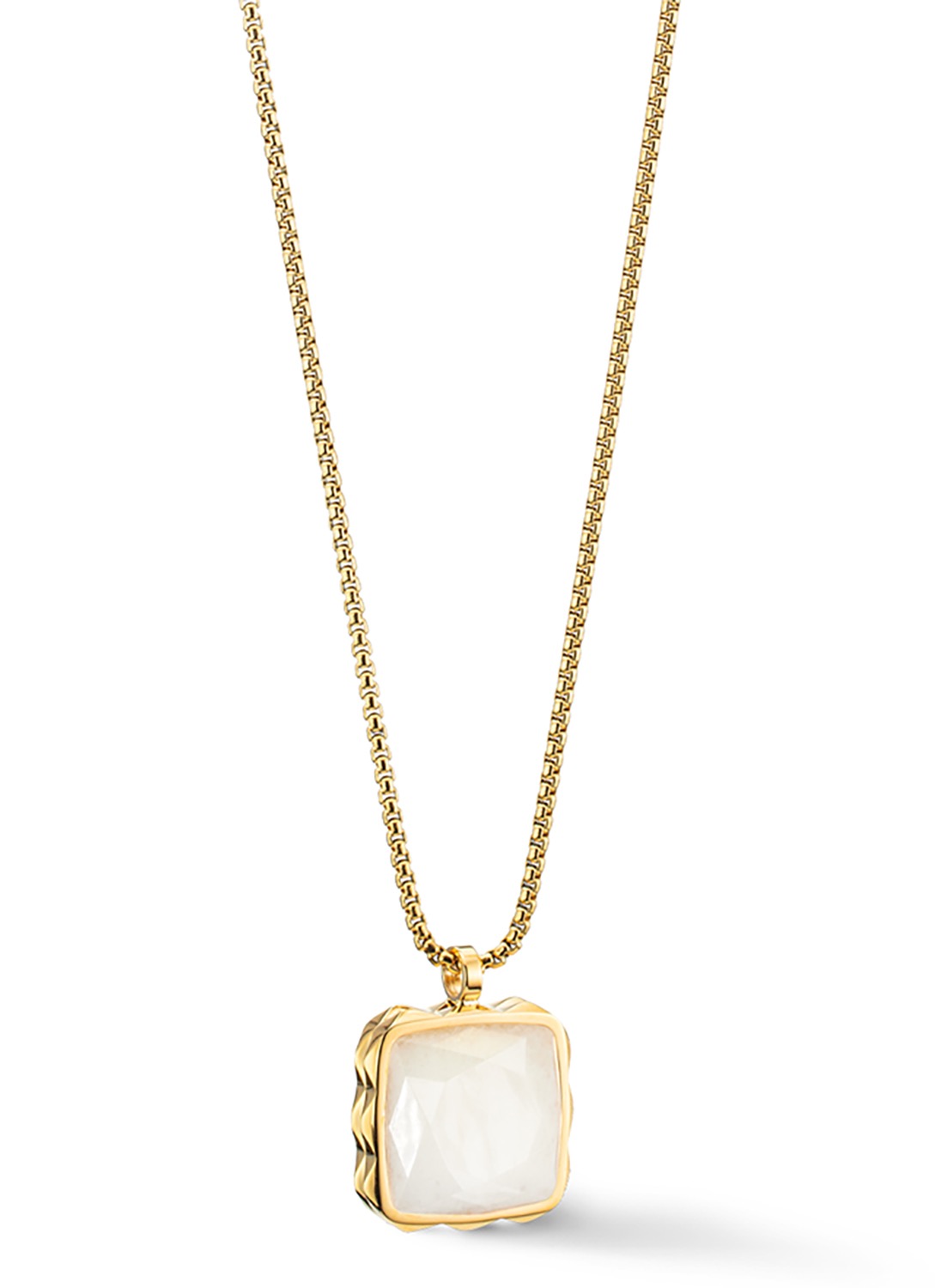 Фото Колье Amulet Spikes Square Jade gold-white Coeur de Lion 1200/10-1416