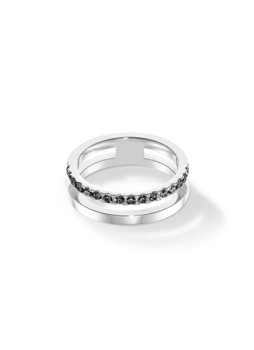 Фото Кольцо 19,1 Eternal Unity silver-black Coeur de Lion 0136/40-1317