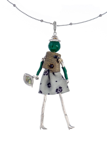 Фото Подвеска Miamelie кукла Эвелия серебристая