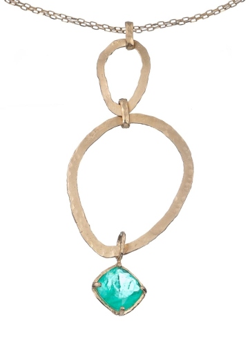 Фото Колье Estrosia с кристаллом  бирюзовый ES-CLM42-7A
