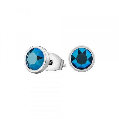 Пусеты Crystal Metallic Blue Fiore Luna SWE297 CMB S