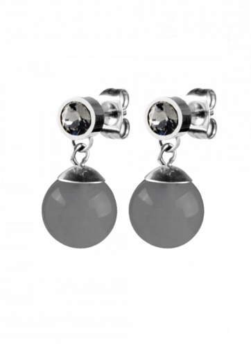 MEDINA серьги BESS SS GREY OPAL 351238