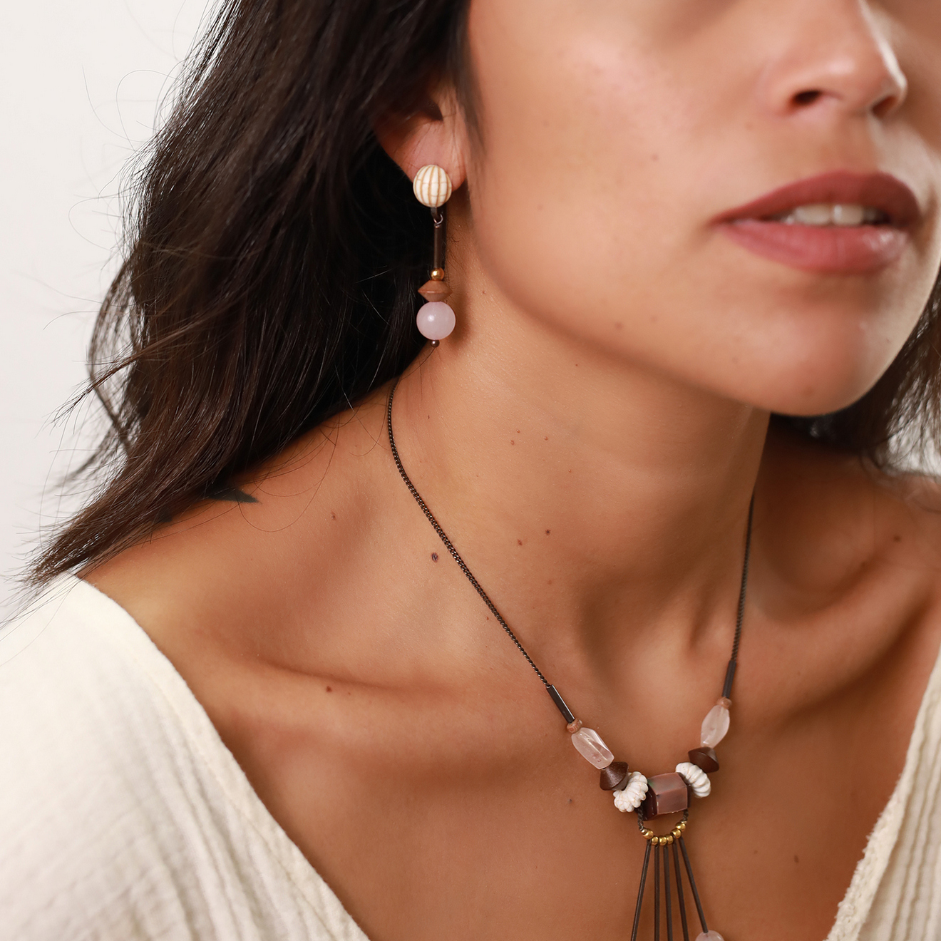 Фото Серьги Choco rose Nature Bijoux 12-77205