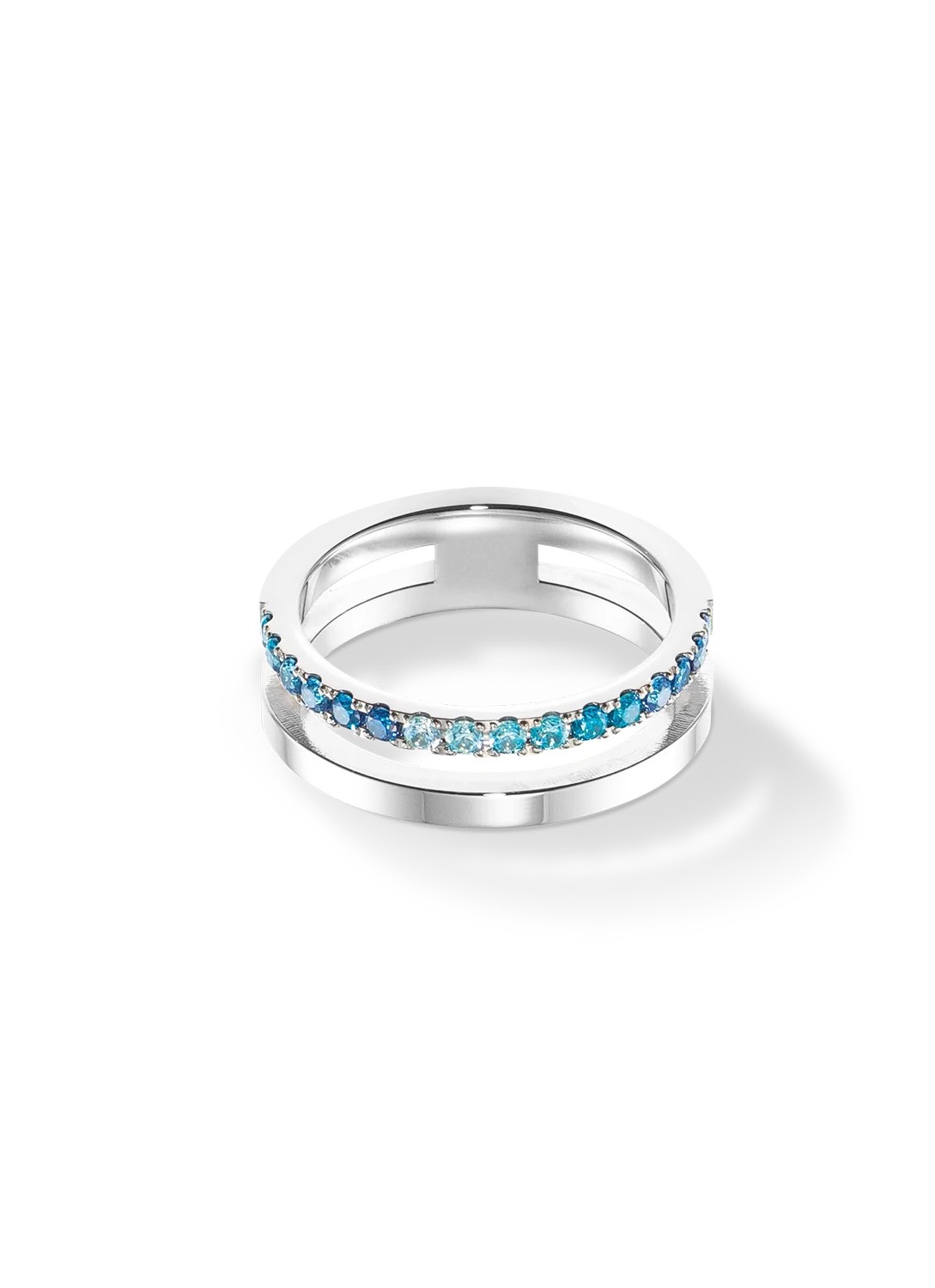 Фото Кольцо Eternal Unity silver-blue Coeur de Lion 0136/40-0717 56
