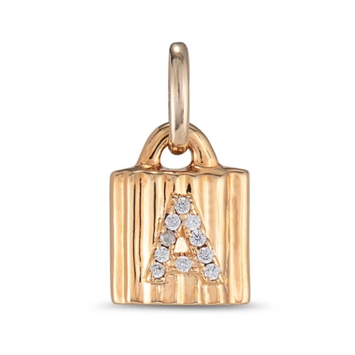 Подвеска MYPADLOCK A с золотом UNOde50 CHA0217BLNORO0U