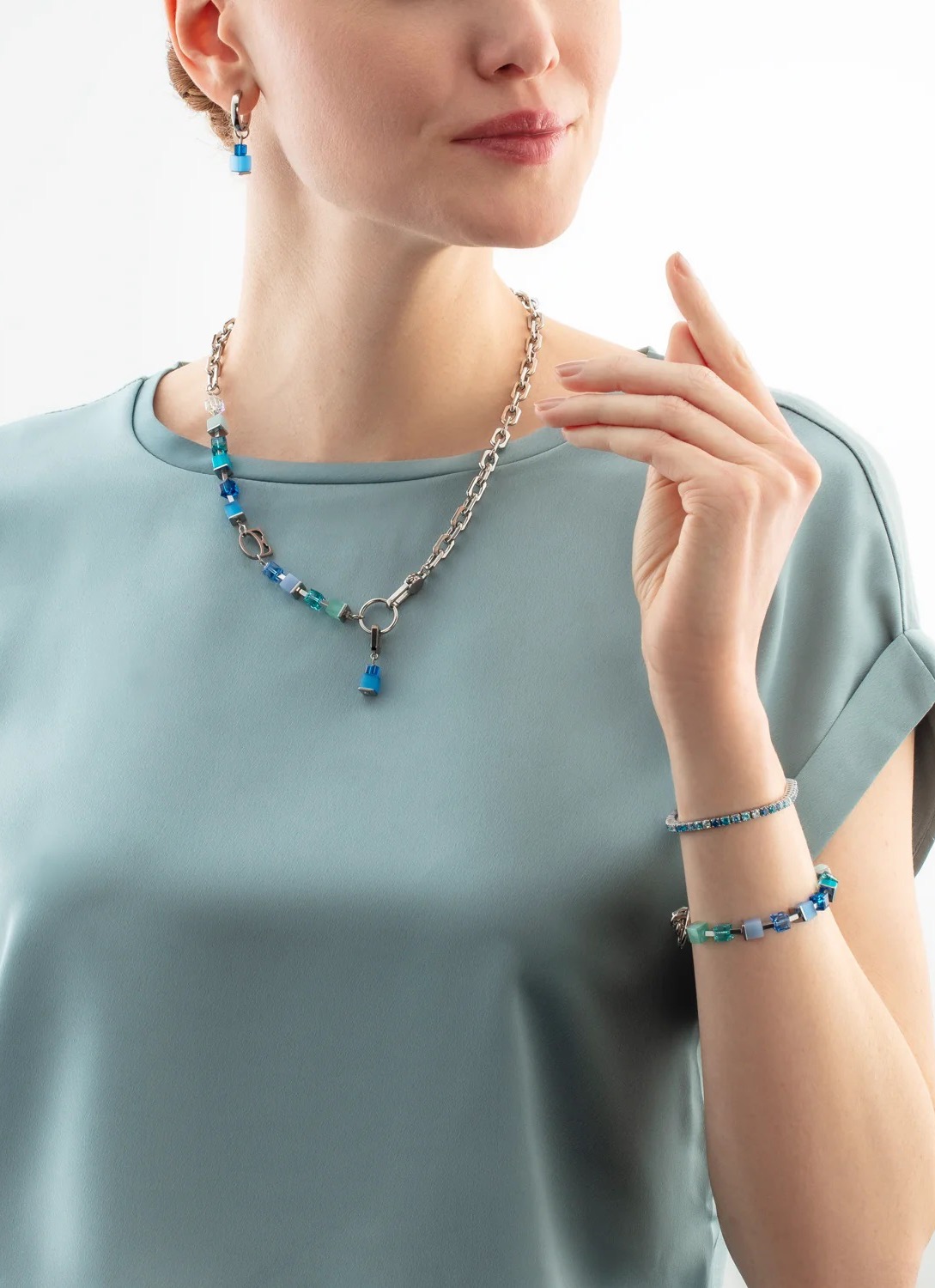Фото Браслет Blue-Turquoise Coeur de Lion 4712/30-0706