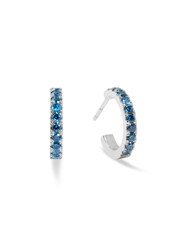 Фото Серьги Hoop Blue-Silver Coeur de Lion 0146/23-0717