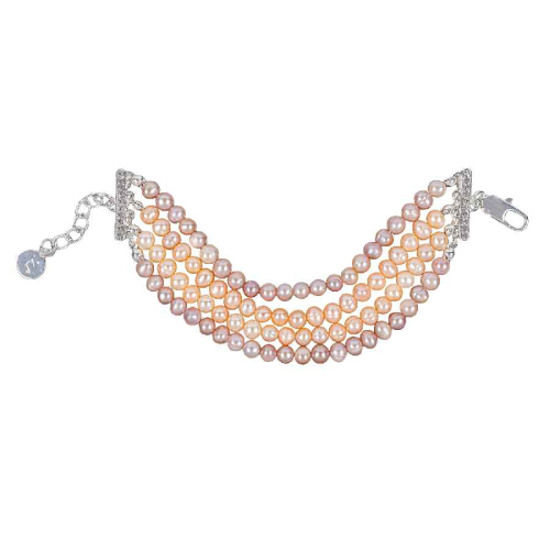 Браслет Pearle Quadro Сarabiner Fiore Luna CL4540 BR/S