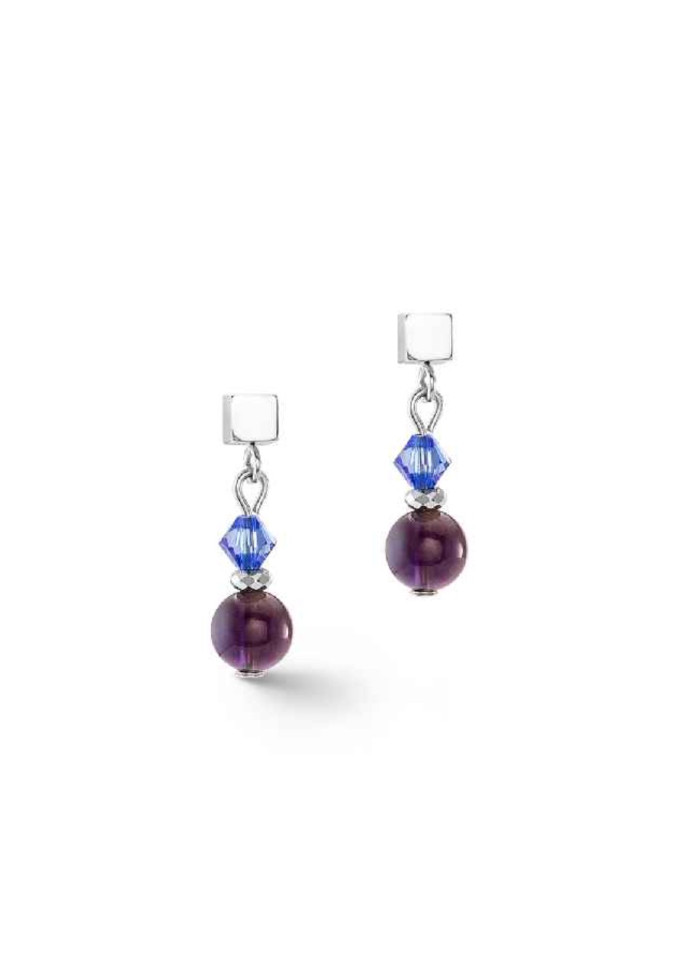 Фото Серьги Purple-Blue Coeur de Lion 4345/21-0807