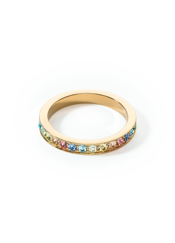 Кольцо 18,5 мм Multicolour Pastel Gold Coeur de Lion 0127/40-1590 58