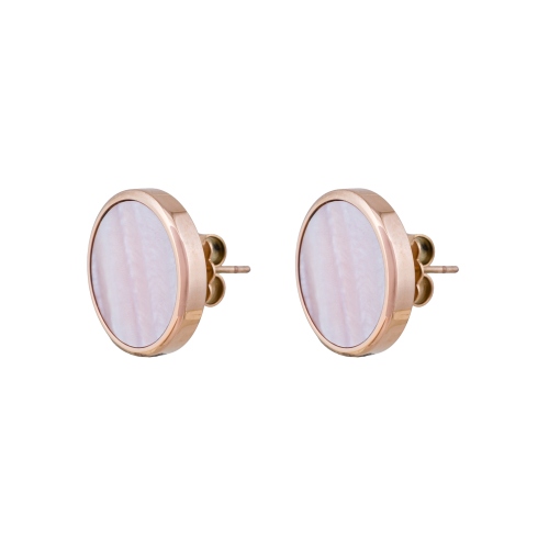 Пусеты SHELL ROSE Fiore Luna *AE01734-4 R/RG