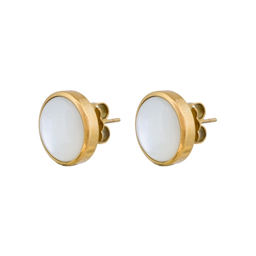 Пусеты Сфера SHELL WHITE Fiore Luna *AE02913-2 BW/G