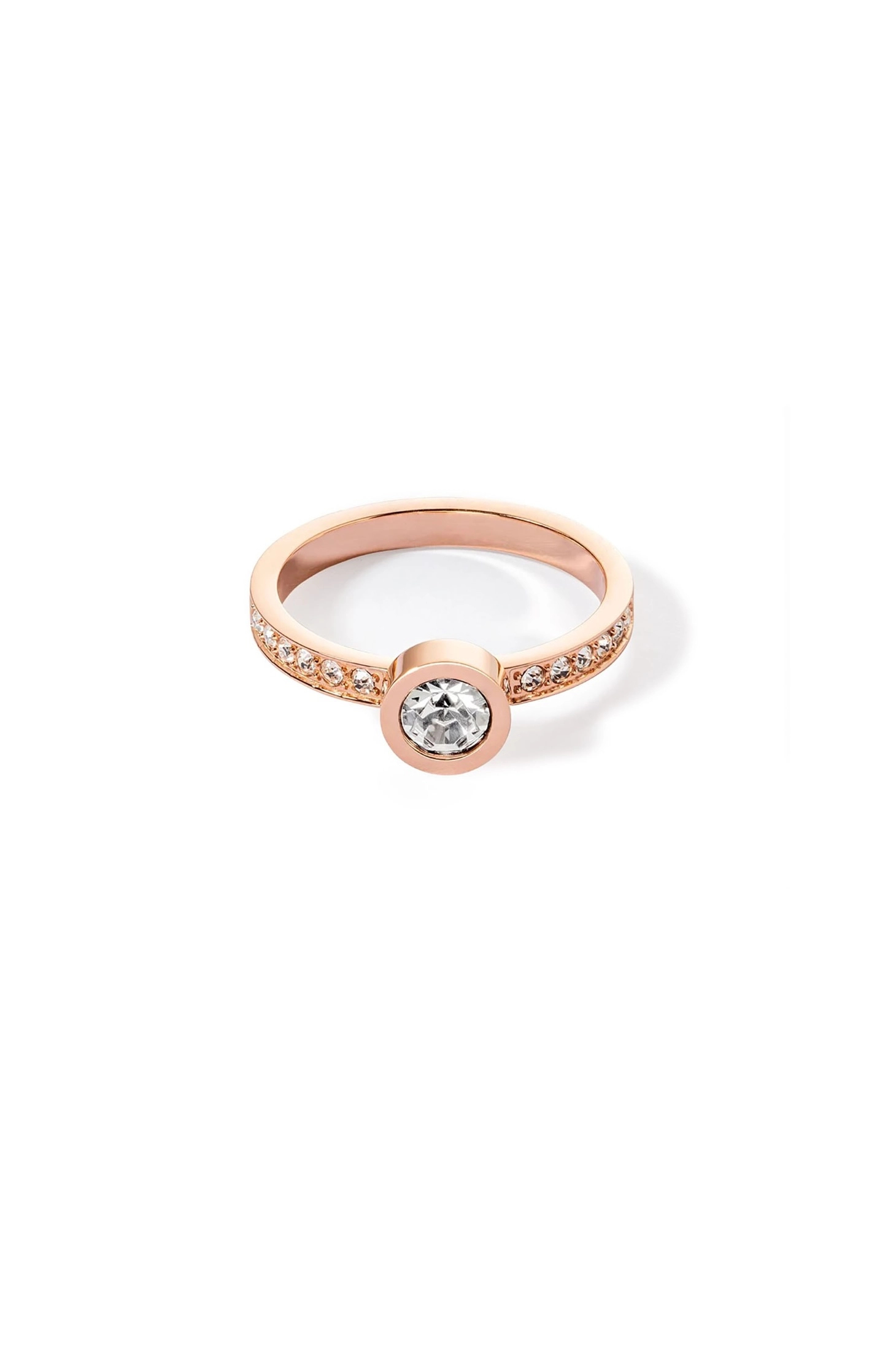 Фото Кольцо Crystal-Rose gold Coeur de Lion 0228/40-1822 52