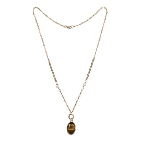 Колье TIGER EYE Fiore Luna LN5156 BR/G