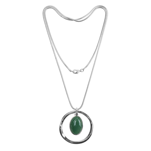 Колье GREEN AVENTURINE Fiore Luna *LN5132 G/S