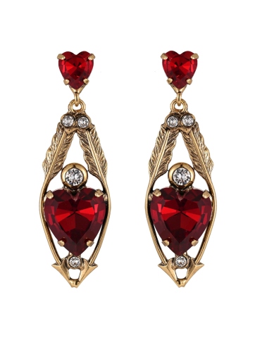 Фото Серьги "Сердце" Claudio Canzian CC00202914 red