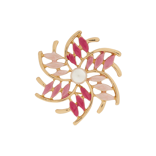 Брошь Цветок с жемчужиной