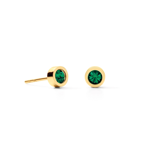 Фото Серьги Dark Green-Gold Coeur de Lion 0227/21-0549