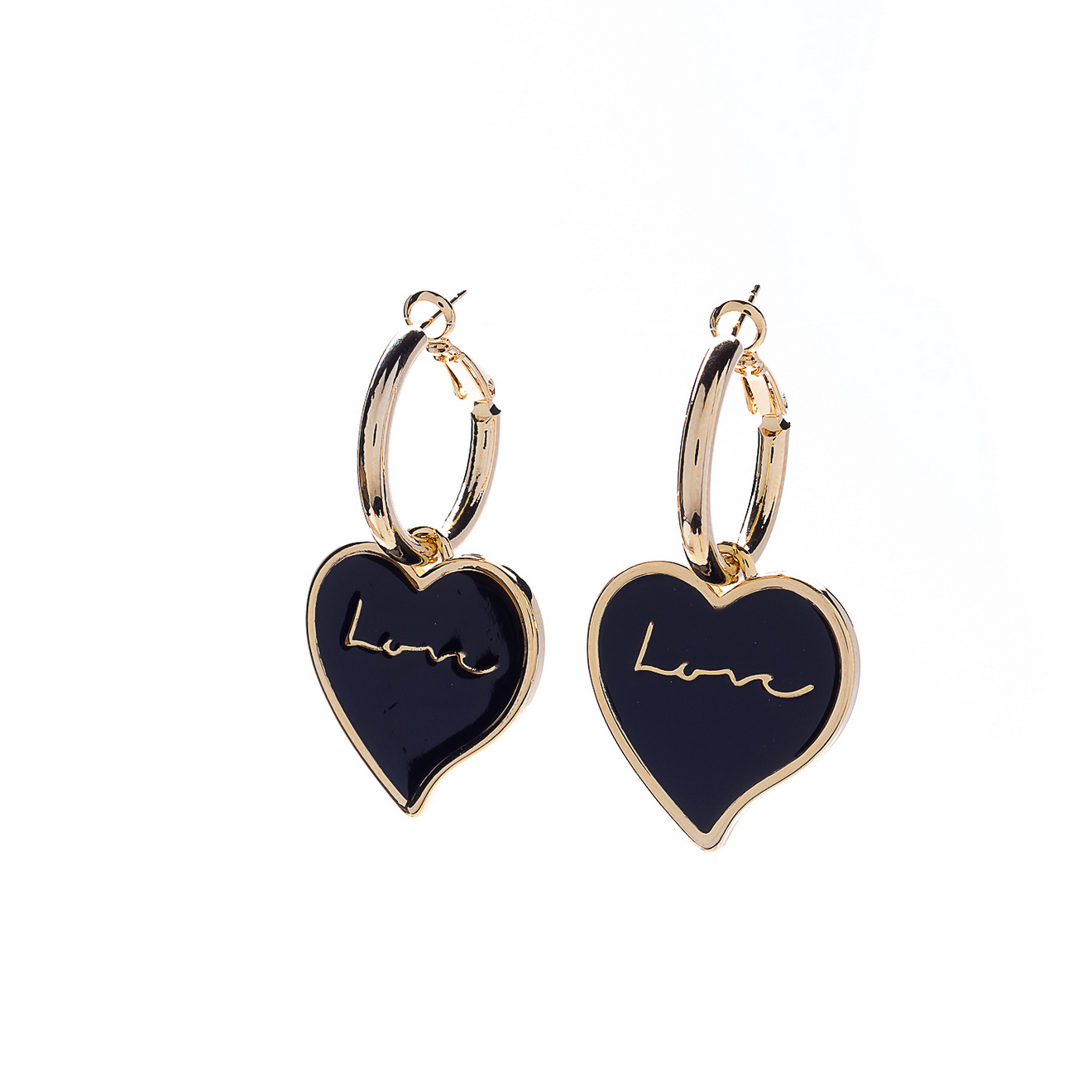 Фото Серьги Moon Paris Valentine с подвеской в форме сердца MVL-21.11-002 черный