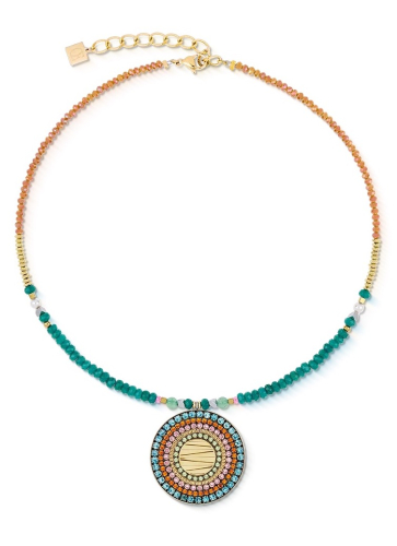 Фото Колье Amulet Modern Future gold multicolour Boho Coeur de Lion 2036/10-1583