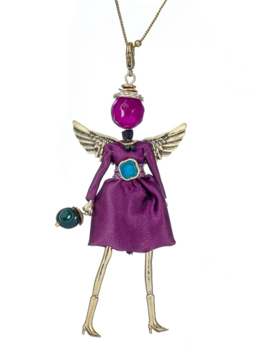 Фото Подвеска Miamelie Кукла Кларис с крыльями в фиолетовом