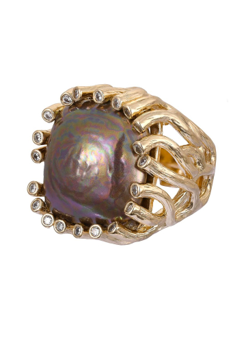 Фото Кольцо Madreperla MP02001030 gold/brown