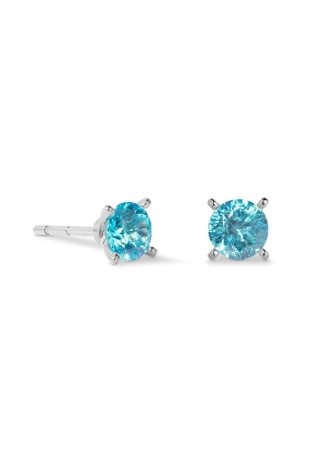 Фото Серьги Glam Dot 5 mm silver-aqua Coeur de Lion 0207/21-2017