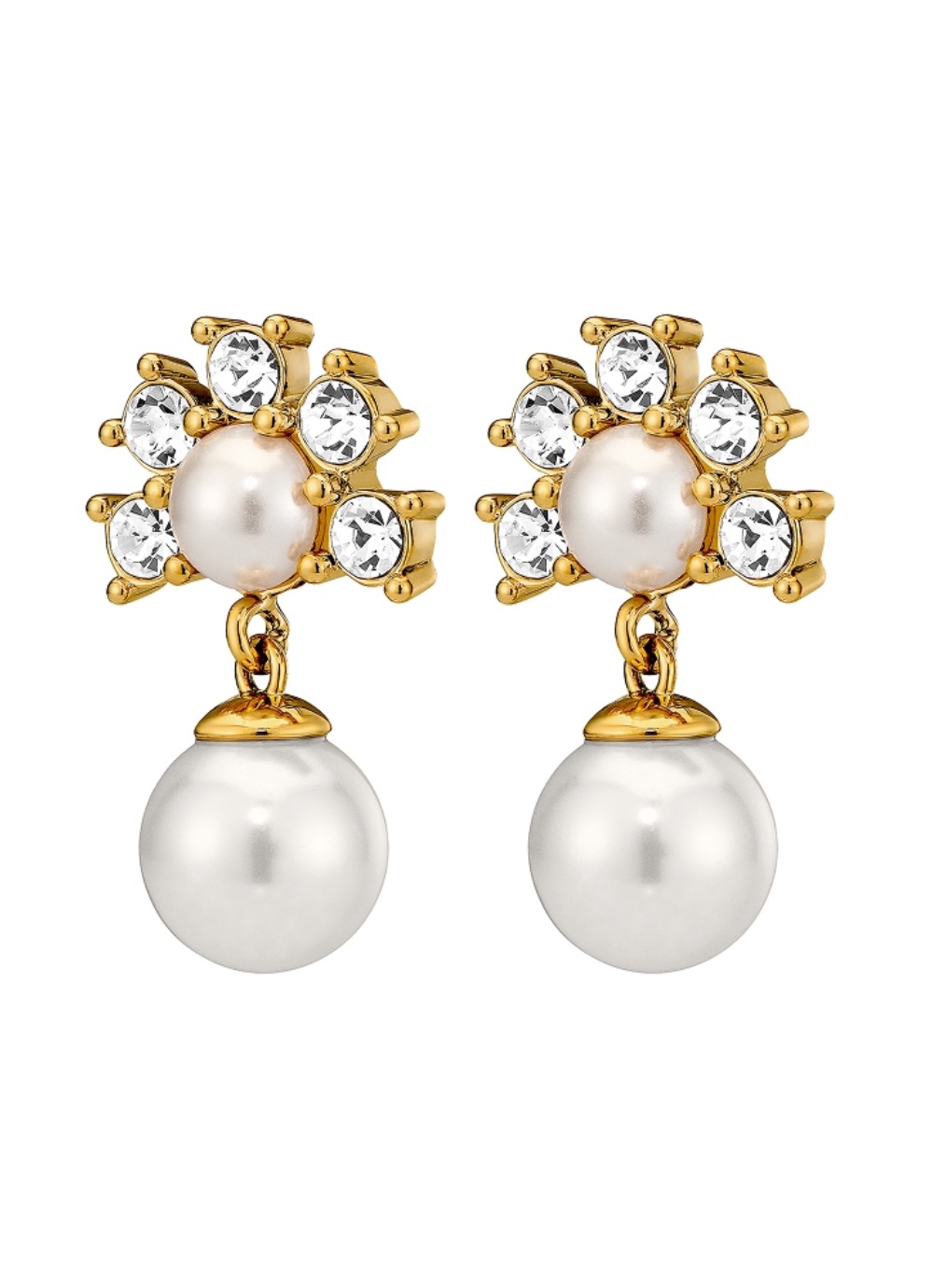 Фото Серьги VERONICA SG CRYSTAL /WHITE PEARL Dyrberg Kern 450109