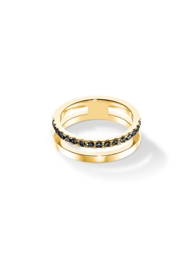 Фото Кольцо 17,8 Eternal Unity gold-black Coeur de Lion 0136/40-1316