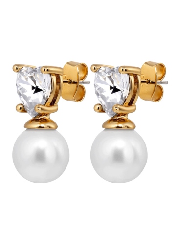 Серьги EMO SG CRYSTAL / WHITE PEARL