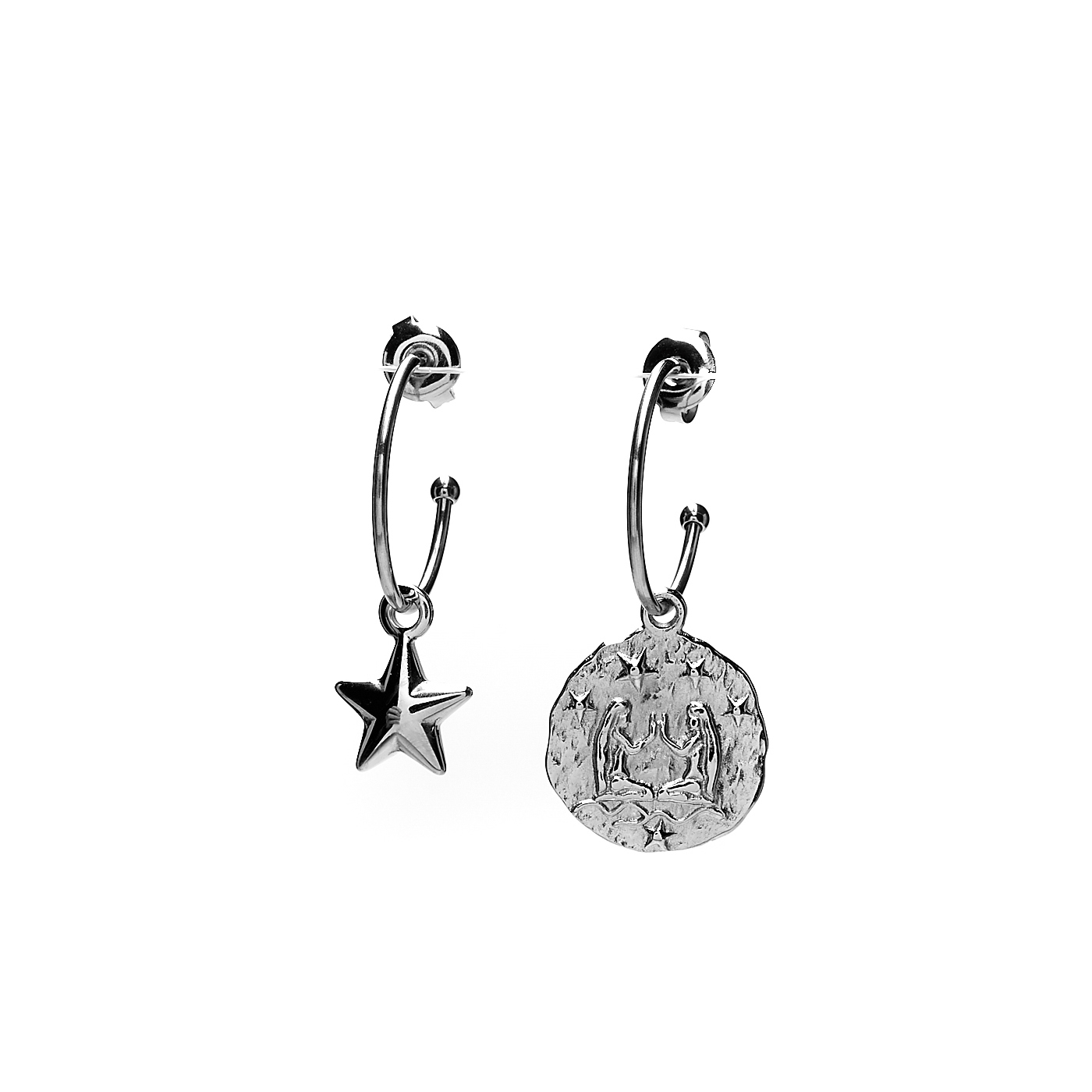 Фото Серьги Moon Paris Ikita асимметричные созвездие Близнецы MIK-1902-026