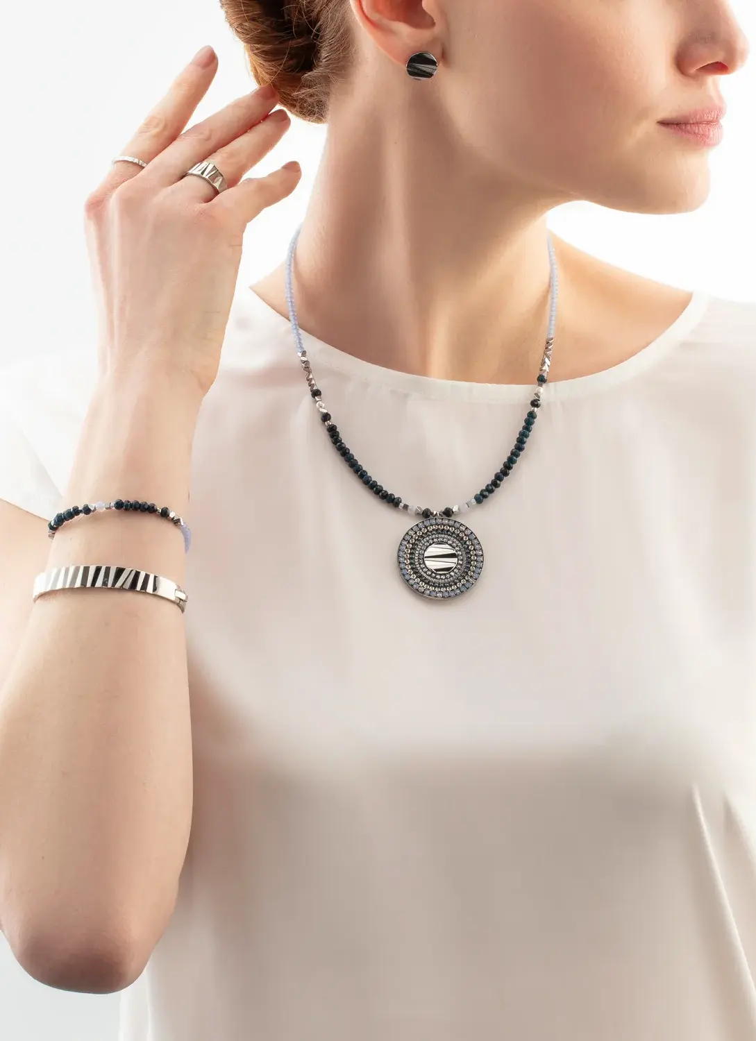 Фото Серьги Round Wave Silver Coeur de Lion 0143/21-1700