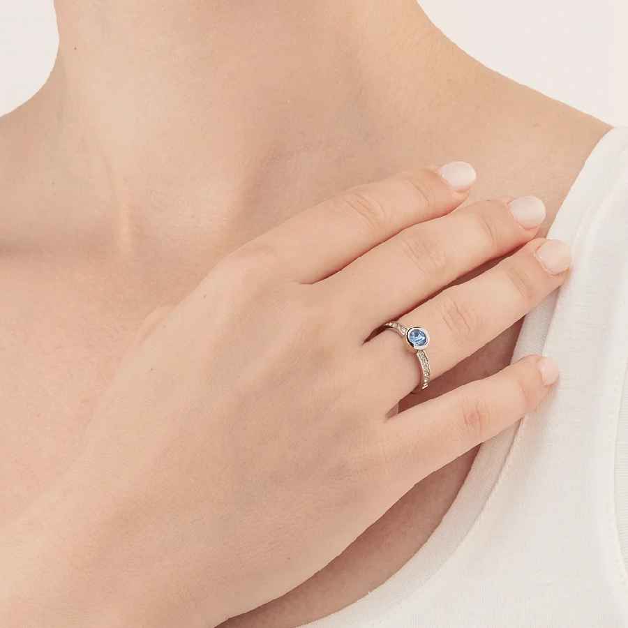 Фото Кольцо Light Blue-Silver Coeur de Lion 0228/40-0741 52