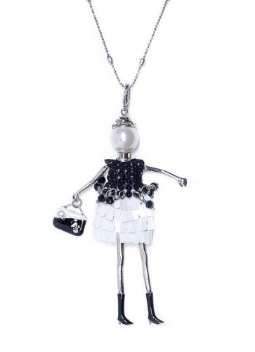 Фото Подвеска Miamelie кукла Клэр в черно-белом