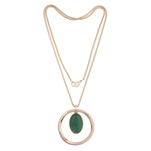 Колье GREEN AVENTURINE Fiore Luna LN5132 G/RG