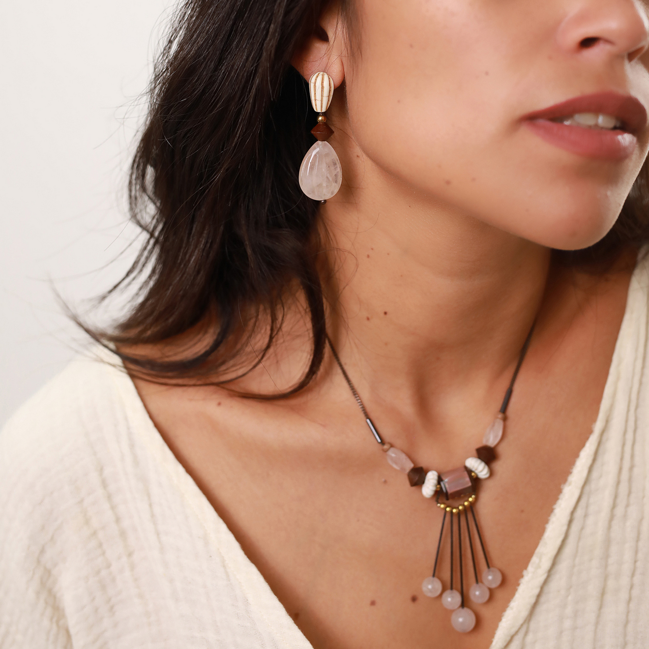 Фото Серьги Choco rose Nature Bijoux 12-77203