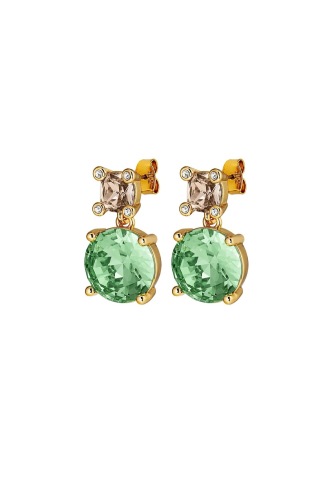 Серьги NICOLA SG LIGHT GREEN/GOLDEN Dyrberg Kern 440012