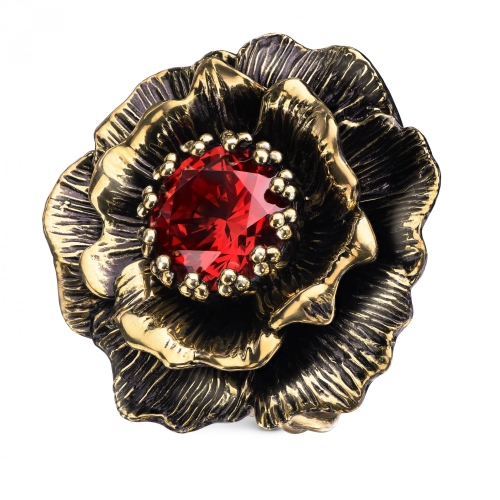 Фото Кольцо PAPAVERO Fiore di Firenze AN171021 GRANATO