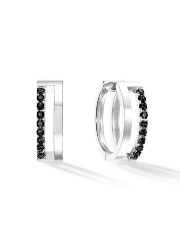 Фото Серьги Black-Silver Coeur de Lion 0136/21-1317