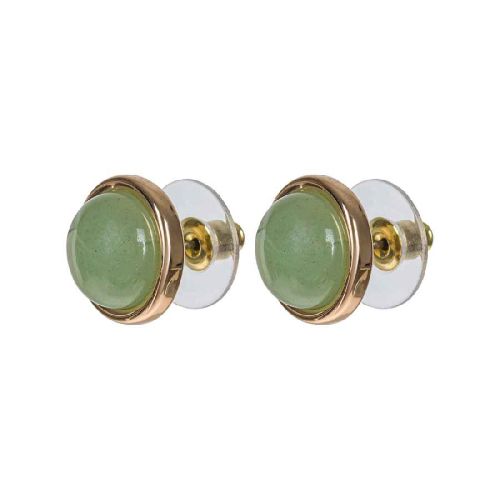 Пусеты GREEN AVENTURINE Fiore Luna LE1109 G/G