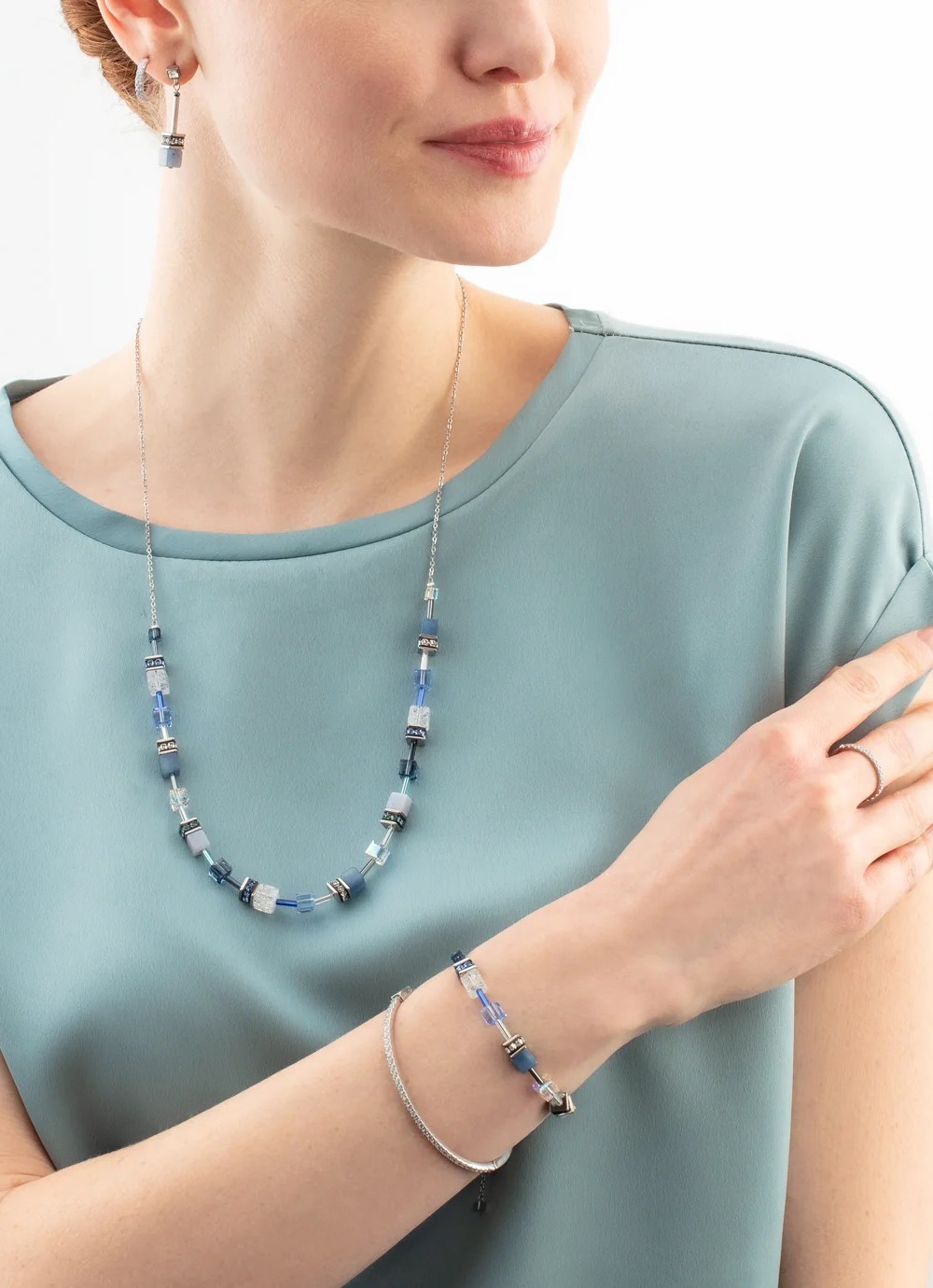 Фото Серьги Hoop Crystal-Silver Coeur de Lion 0146/23-1817