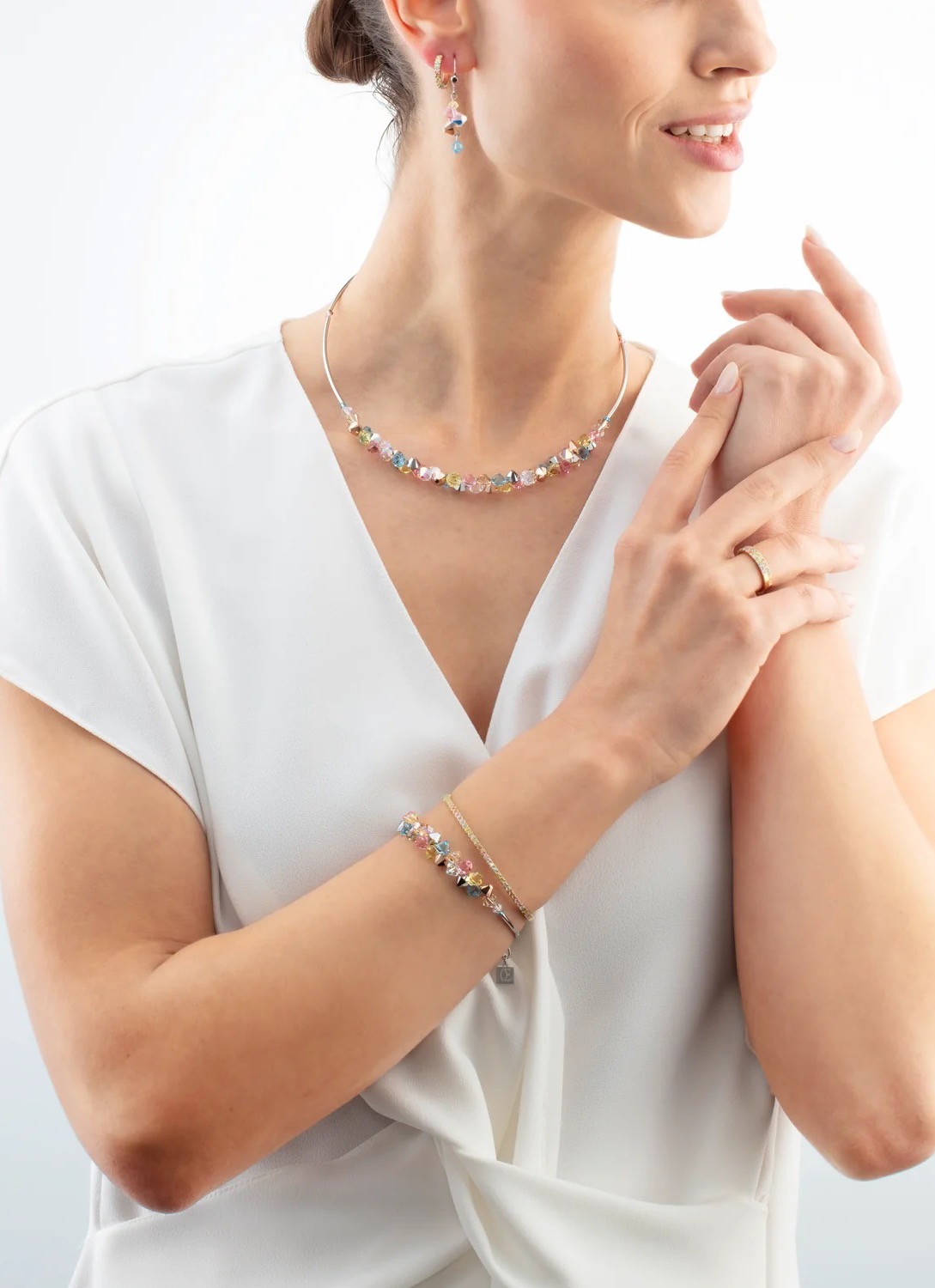 Фото Браслет Multicolour Pastel Gold Coeur de Lion 0146/32-1590 17