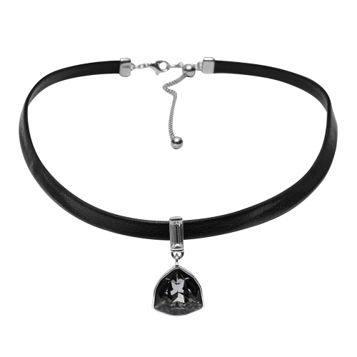 Колье Silver Night / Black Leather Fiore Luna B2110SW-N06.3 BW/S