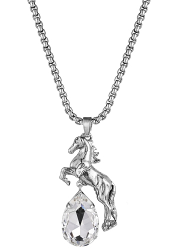 Фото Колье "Лошади" Claudio Canzian CC00205819 silver/cristal