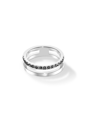 Фото Кольцо 18,4 Eternal Unity silver-black Coeur de Lion 0136/40-1317