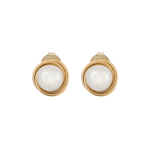 Серьги WHITE PEARL Fiore Luna ACE29685-01 G