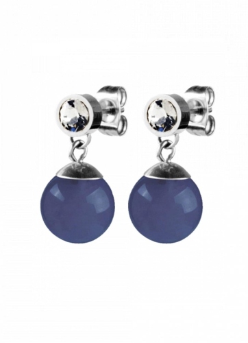 MEDINA серьги BESS SS BLUE AGATE 351237
